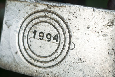 Close-up of old metal