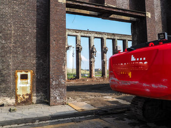 View of abandoned train