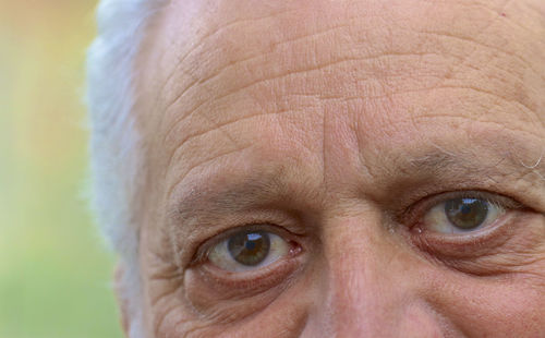 Close-up portrait of man eye