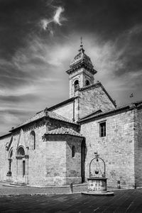 Low angle view of traditional building against sky