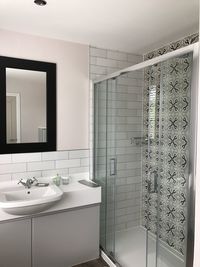 Interior of bathroom at home