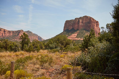 View of rock formations on landscape