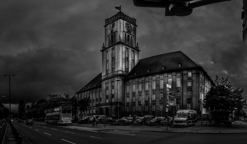 View of building against cloudy sky