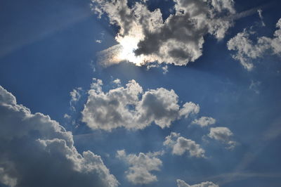 Low angle view of clouds in sky