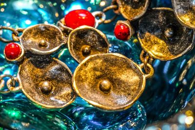 Close-up of christmas decoration in water