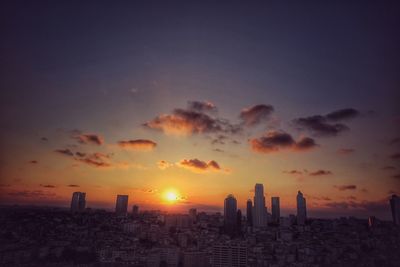 Cityscape at sunset