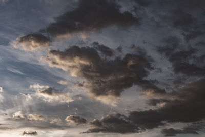 Low angle view of clouds in sky