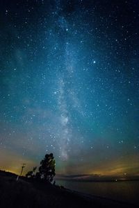 Low angle view of starry sky