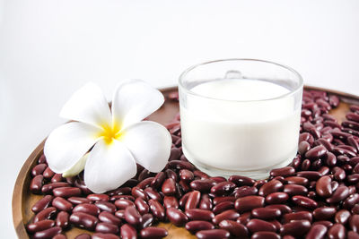 Close-up of coffee beans on table