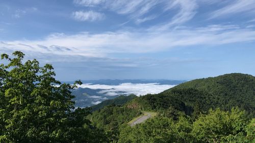 Scenic view of mountain against sky