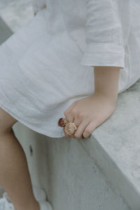 Close-up of hand of a woman