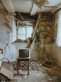 Interior of abandoned home