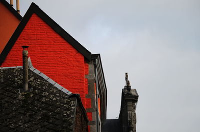 Low angle view of house against sky