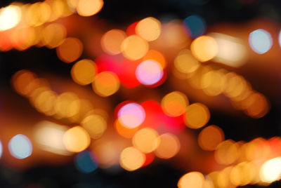 Defocused image of illuminated light