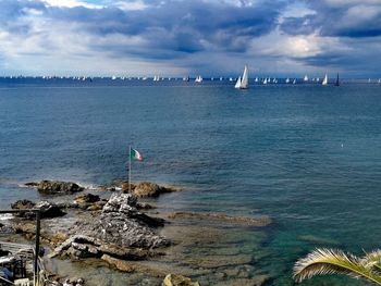 Scenic view of sea against sky