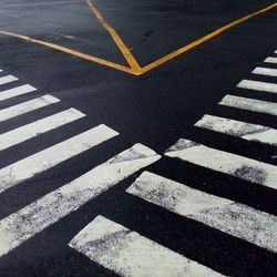 Zebra crossing on street