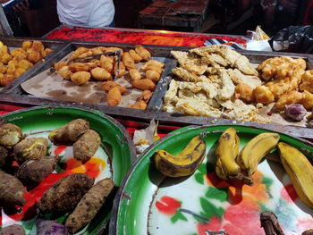 Vegetables for sale at market stall