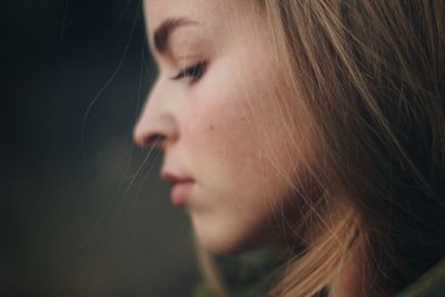 Close-up portrait of a woman