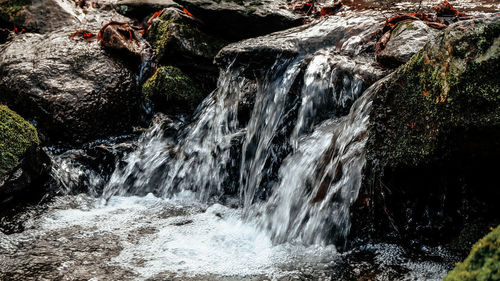 Scenic view of waterfall