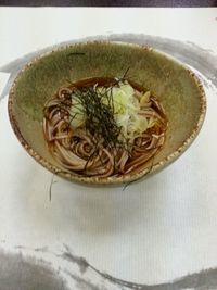 Close-up of bread in plate on table