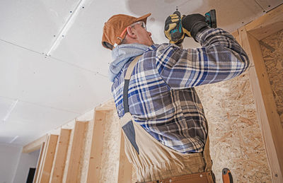 Man working in building