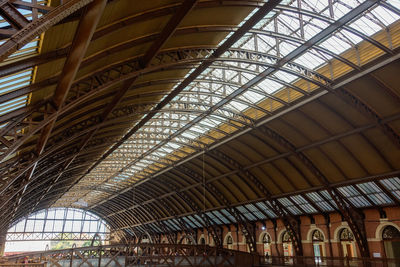 Low angle view of ceiling of railroad station