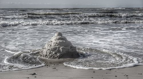 Sandcastle at beach 