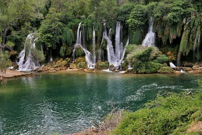 River flowing through rocks