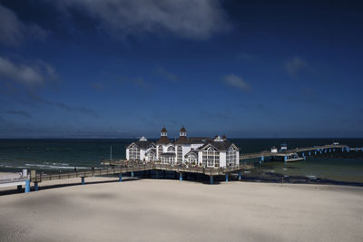 Sellin pier, german baltic sea coast of ruegen island