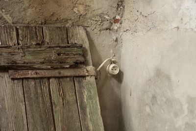 Close-up of wooden door