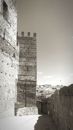 Old ruin building against clear sky