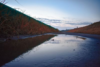 Scenic view of river against sky