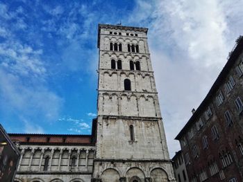 Low angle view of a clock tower