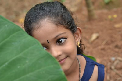 Close-up portrait of a girl