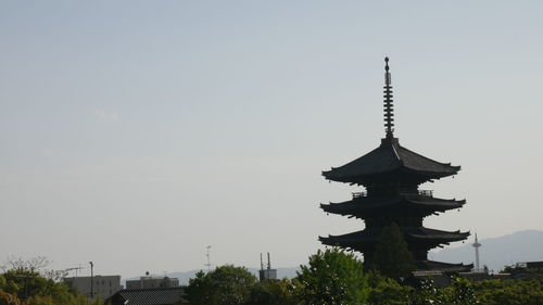 Low angle view of built structure against clear sky