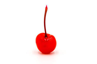 Close-up of apple against white background