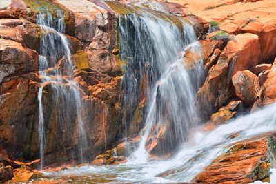 Gunlock state park reservoir falls, waterfall, utah by st george. united states.