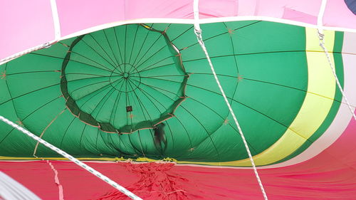 Low angle view of hot air balloon