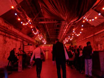 Rear view of people at illuminated concert