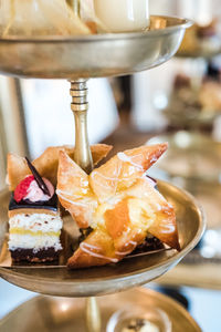 Close-up of dessert in plate on table