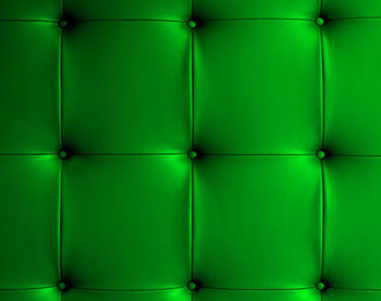 Full frame shot of green sofa