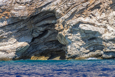 Rock formations in sea