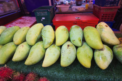 Close-up of fruits for sale at market stall