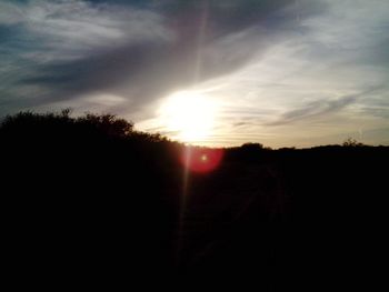 Scenic view of landscape at sunset