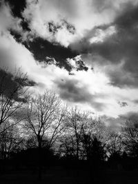 Low angle view of cloudy sky