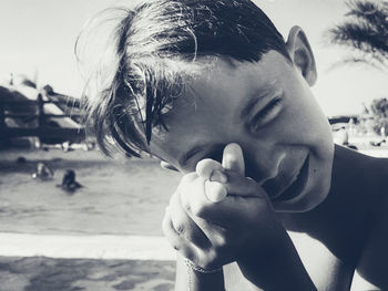 Close-up portrait of boy