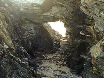 Scenic view of rock formations