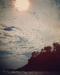 Scenic view of sea against sky at sunset