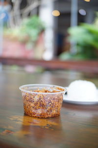 Close-up of drink on table