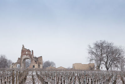 Historic building against clear sky